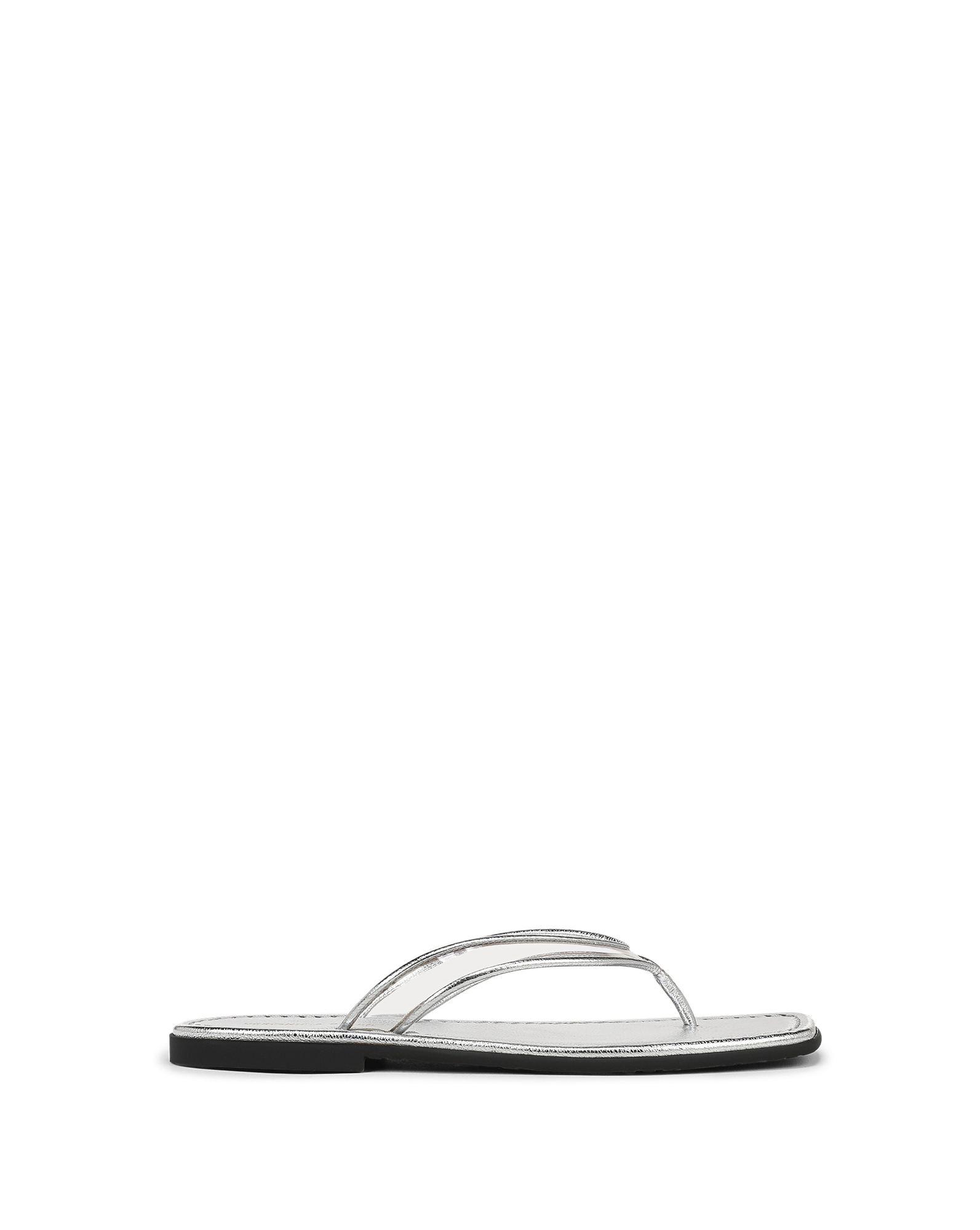 Veronica Beard Clea Jelly Flip-Flop Sandal - Silver/Clear