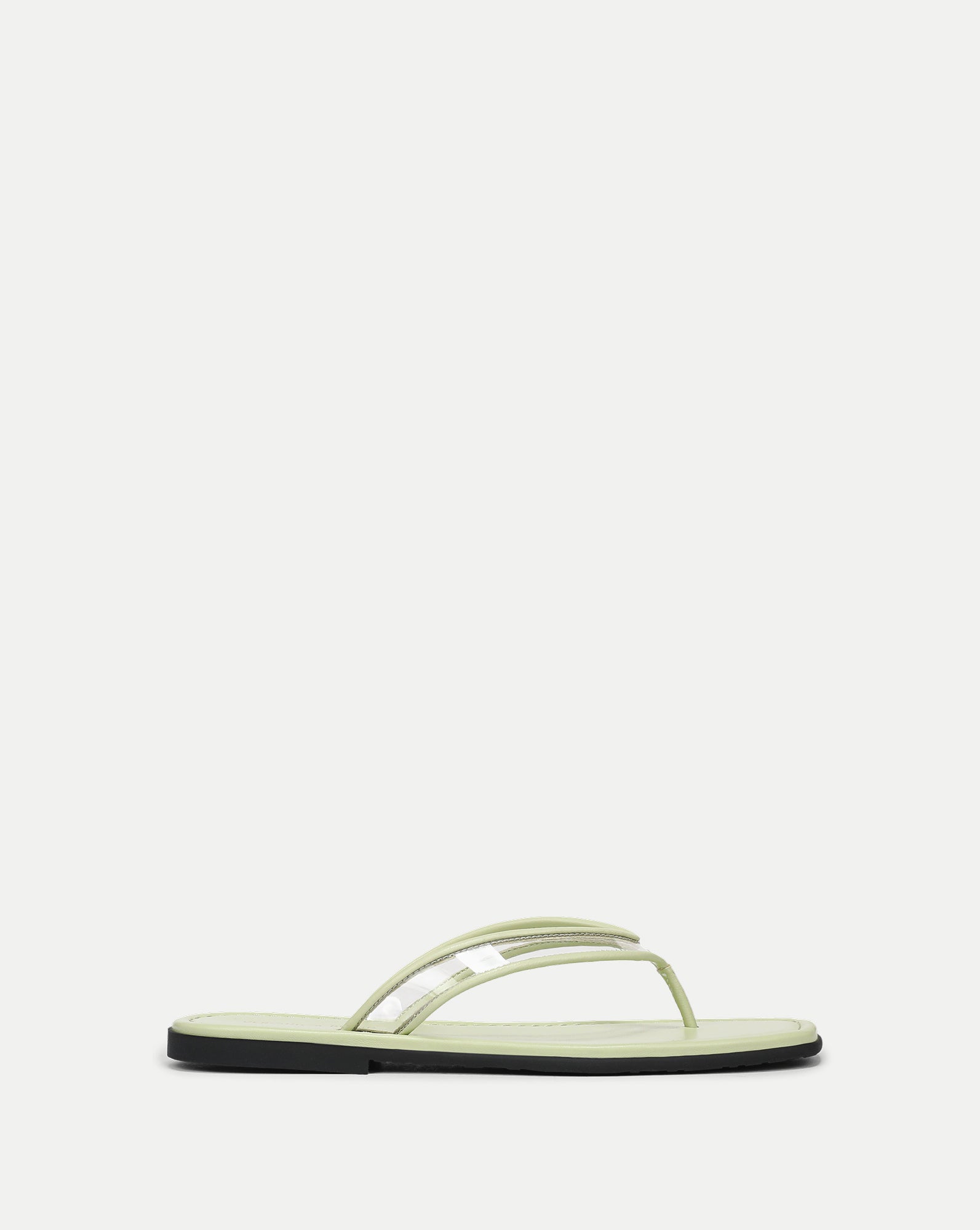 Veronica Beard Clea Jelly Flip-Flop Sandal - Clear/Light Pistachio