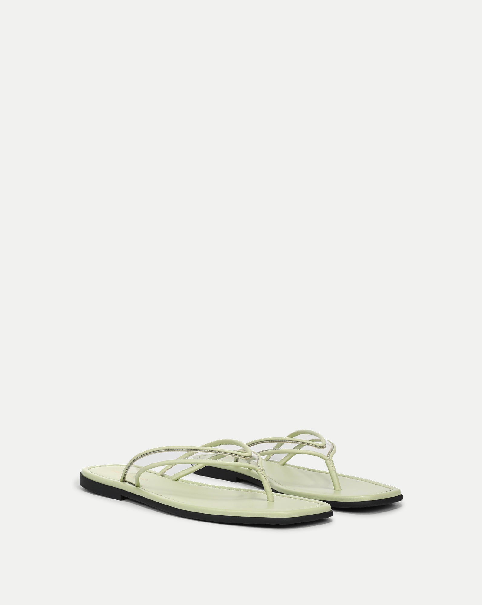 Veronica Beard Clea Jelly Flip-Flop Sandal - Clear/Light Pistachio