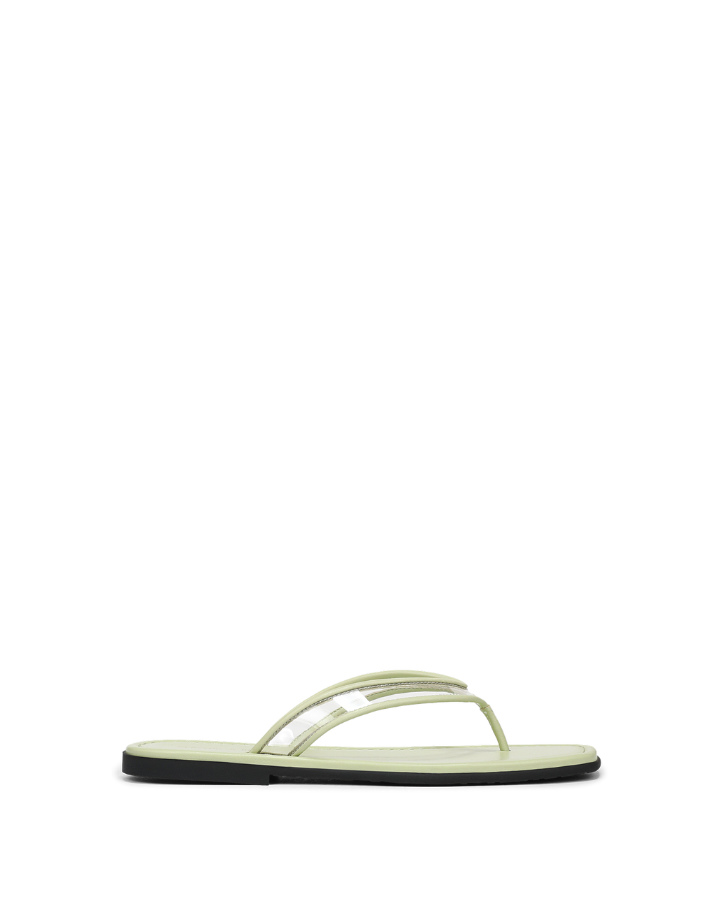 Veronica Beard Clea Jelly Flip-Flop Sandal - Clear/Light Pistachio