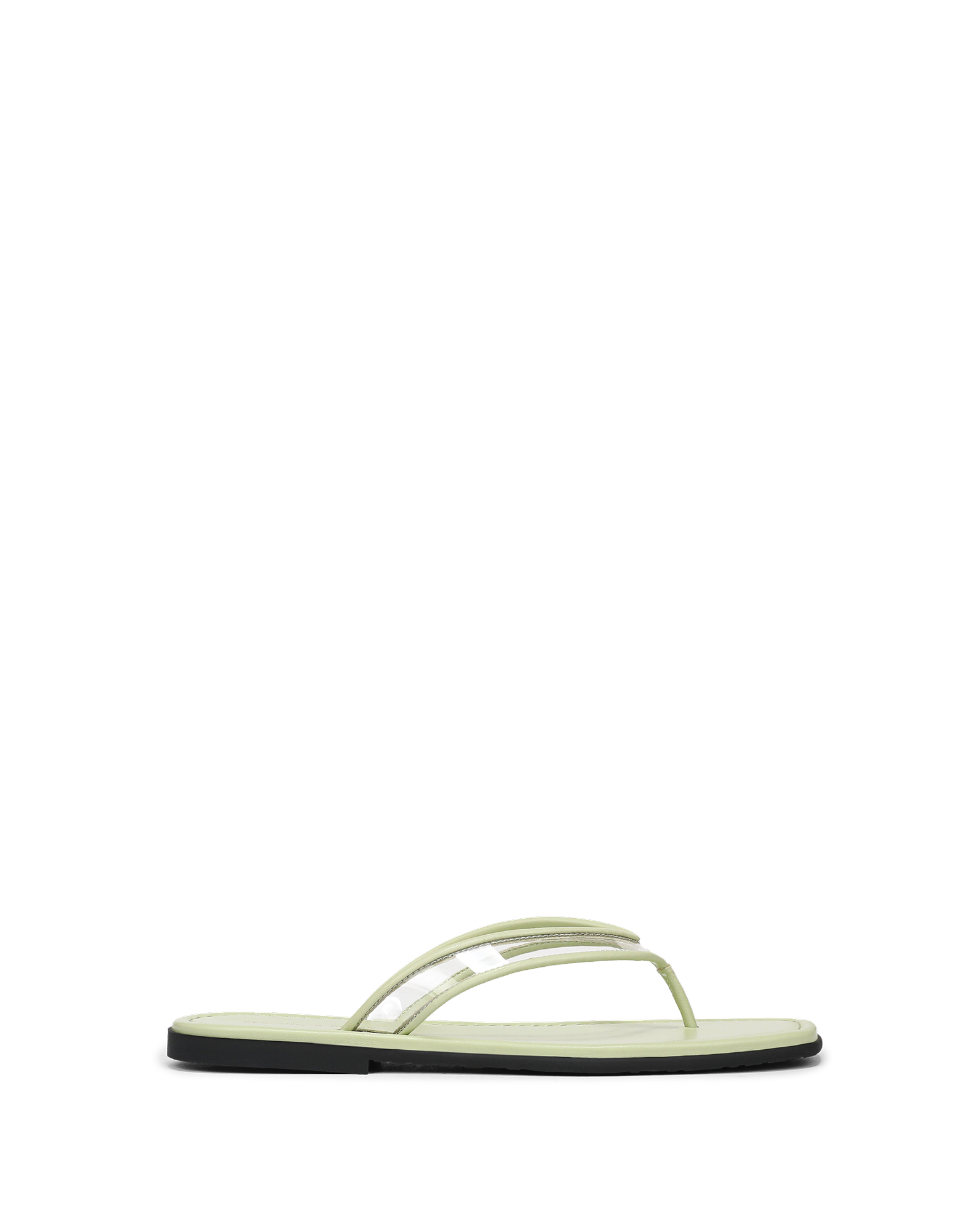 Veronica Beard Clea Jelly Flip-Flop Sandal - Clear/Light Pistachio