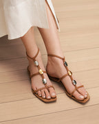 Veronica Beard Alba Embellished Sandal - Hazelwood