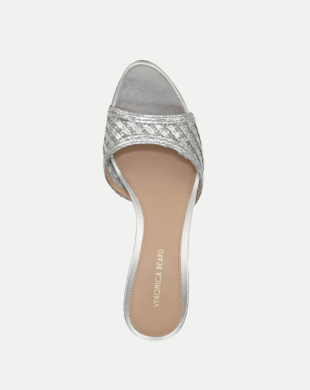 Veronica Beard Tia Raffia Sandal - Silver