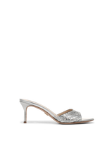 Veronica Beard Tia Raffia Sandal - Silver