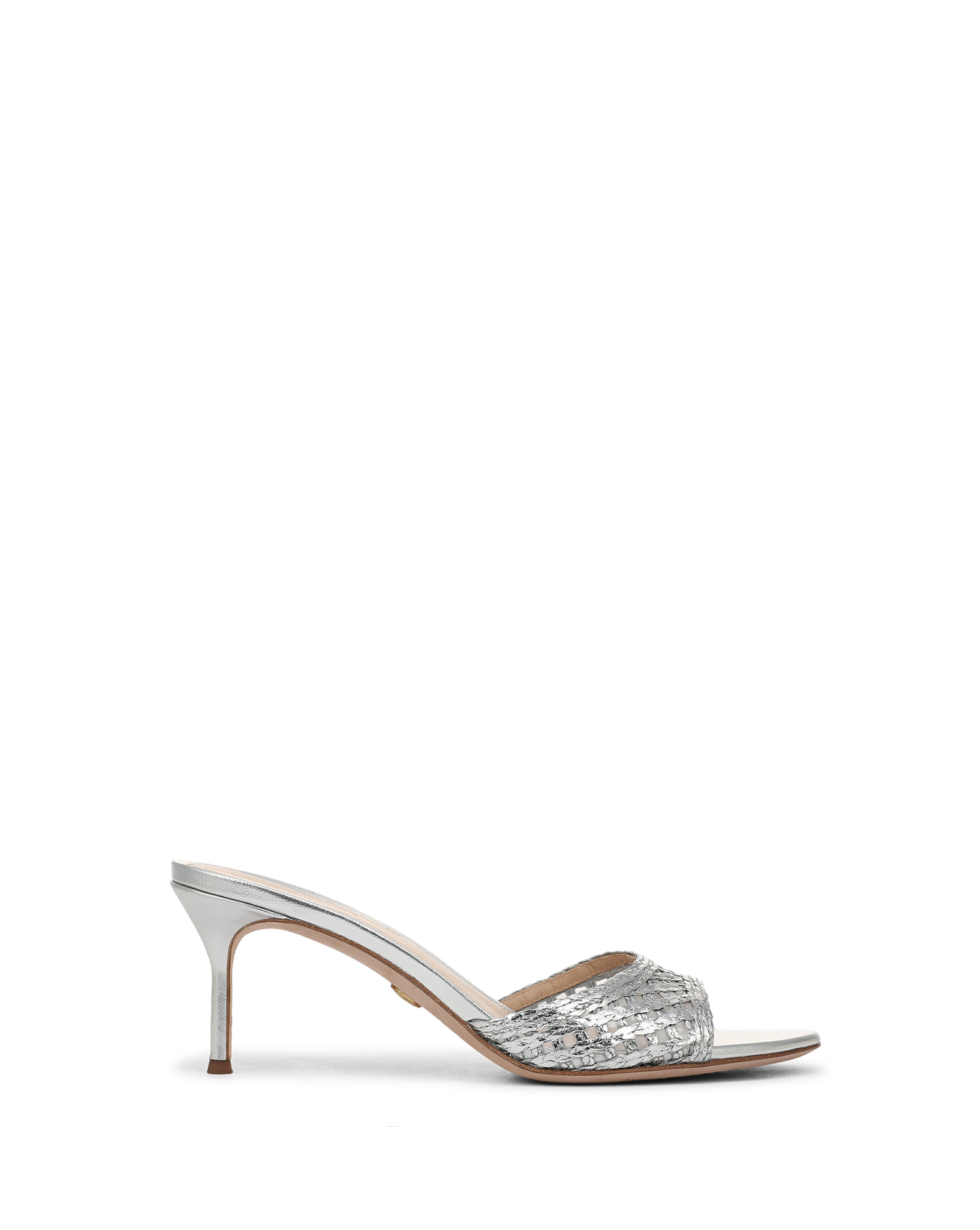 Veronica Beard Tia Raffia Sandal - Silver