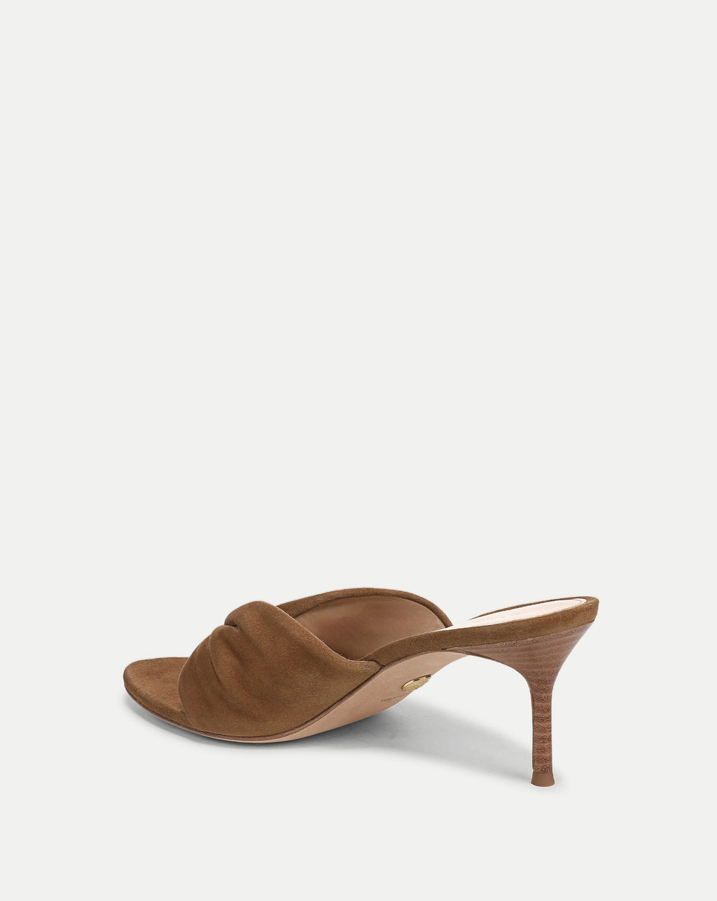 Veronica Beard Tullia Suede Mid-Heel Sandal - Chestnut