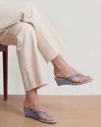Veronica Beard Clea Jelly Wedge Sandal - Blue Jay