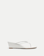Veronica Beard Clea Jelly Wedge Sandal - Clear/Coconut