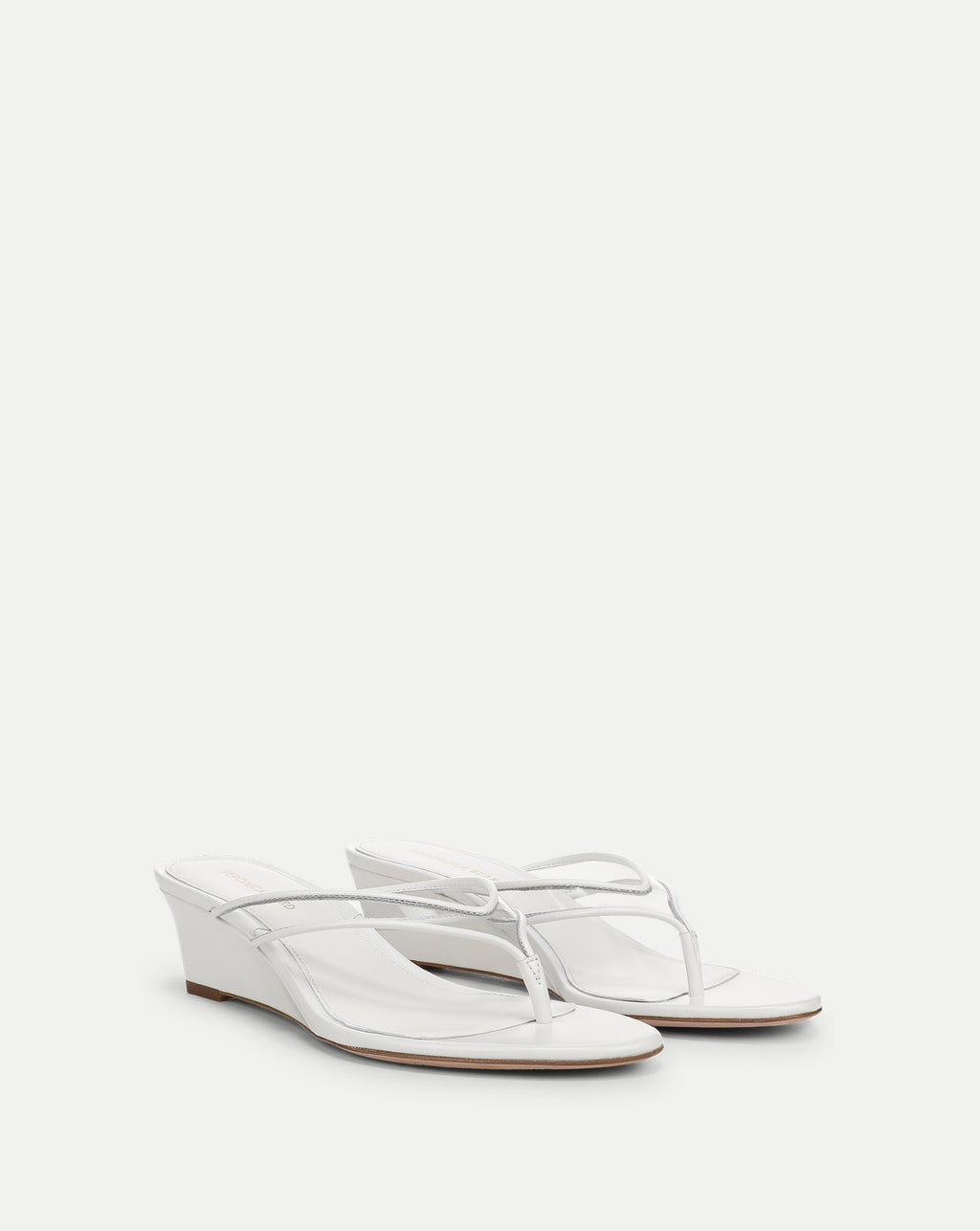 Veronica Beard Clea Jelly Wedge Sandal - Clear/Coconut