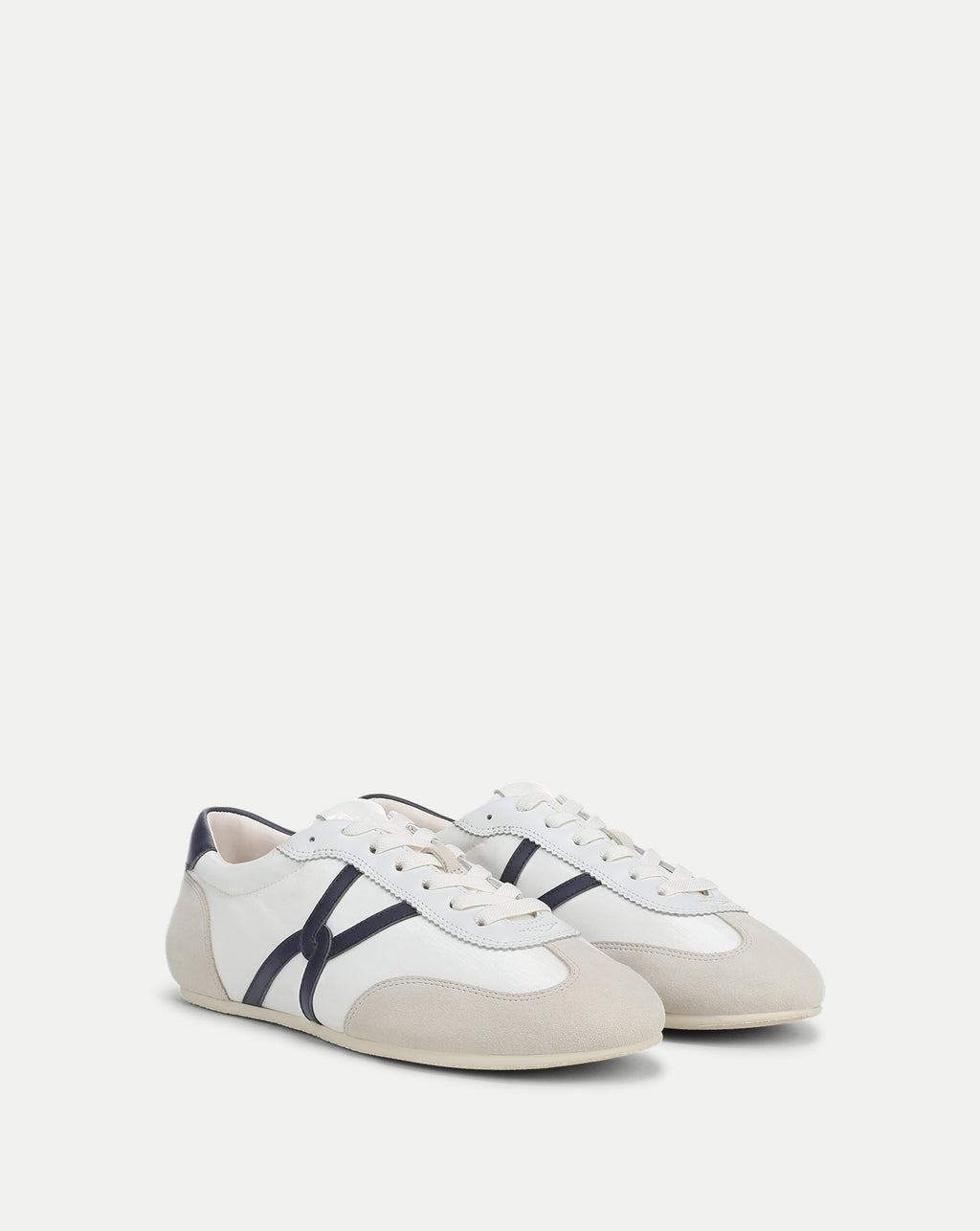 Veronica Beard Riviera Nylon Sneaker - Coconut/Navy