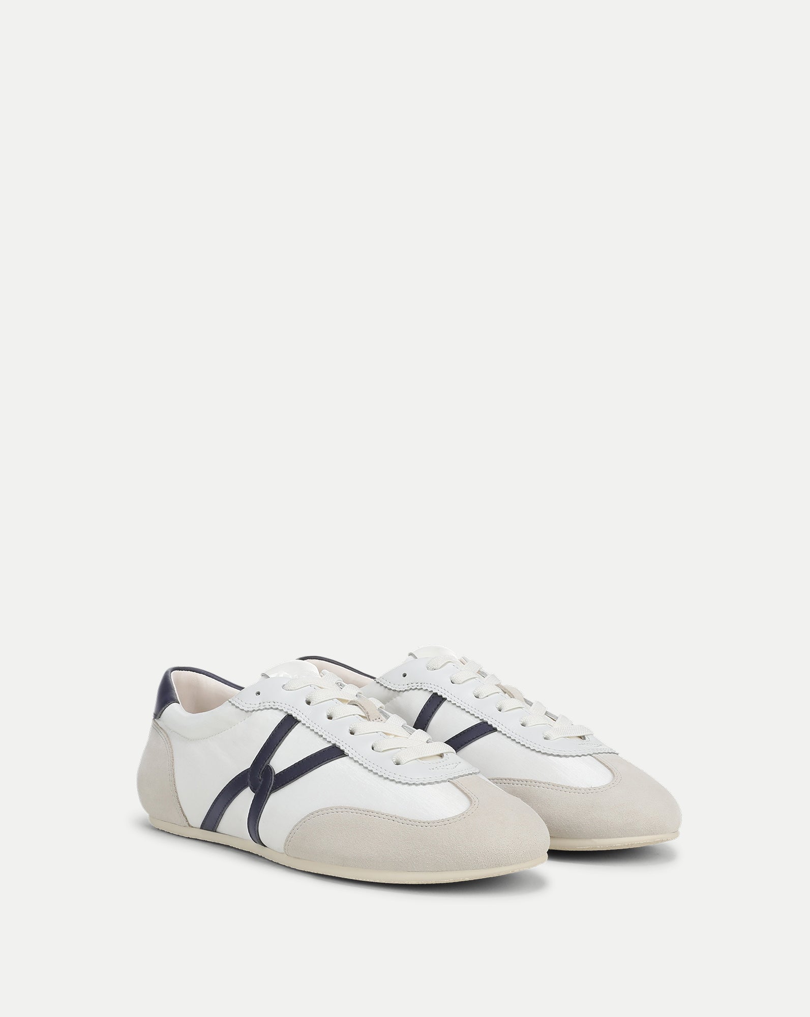 Veronica Beard Riviera Nylon Sneaker - Coconut/Navy