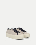 Veronica Beard Truett Platform Sneaker - Sand/Navy