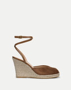 Veronica Beard Pasina Suede Espadrille - Chestnut