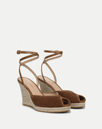 Veronica Beard Pasina Suede Espadrille - Chestnut