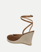 Veronica Beard Pasina Suede Espadrille - Chestnut