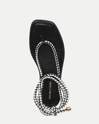 Veronica Beard Carmina Wrap Sandal - Black/Coconut