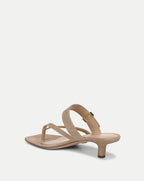 Veronica Beard Salva Dash Kitten-Heel Sandal - Sand