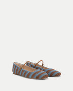 Veronica Beard Ellie Crochet Flat - Blue/Hazelwood