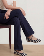 Veronica Beard Ellie Crochet Flat - Navy/Ecru