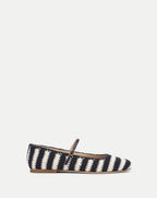 Veronica Beard Ellie Crochet Flat - Navy/Ecru