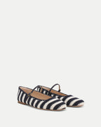 Veronica Beard Ellie Crochet Flat - Navy/Ecru