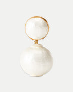 Veronica Beard Pearl 2 Drop Earrings | Clip Backing - White