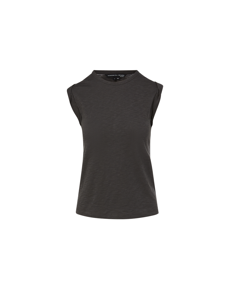 Veronica Beard Dree Muscle Tank Top - Charcoal