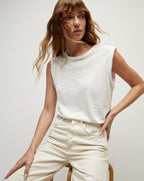 Veronica Beard Dree Muscle Tank Top - White
