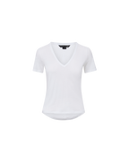 Veronica Beard Cindy V-Neck T-Shirt - White