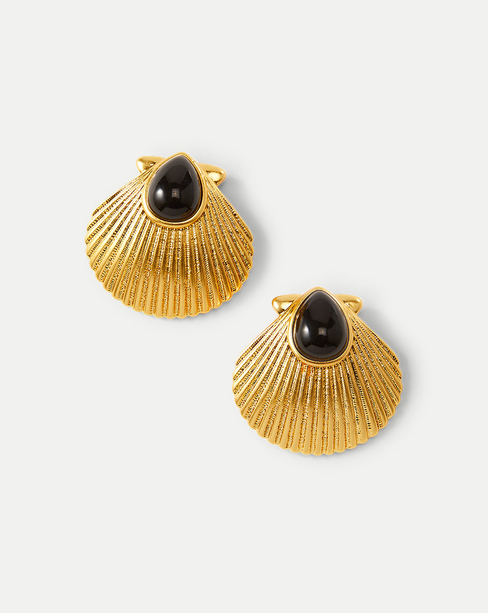 Veronica Beard Shell Gold Earrings - Gold