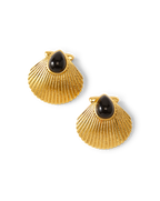 Veronica Beard Shell Gold Earrings Gold
