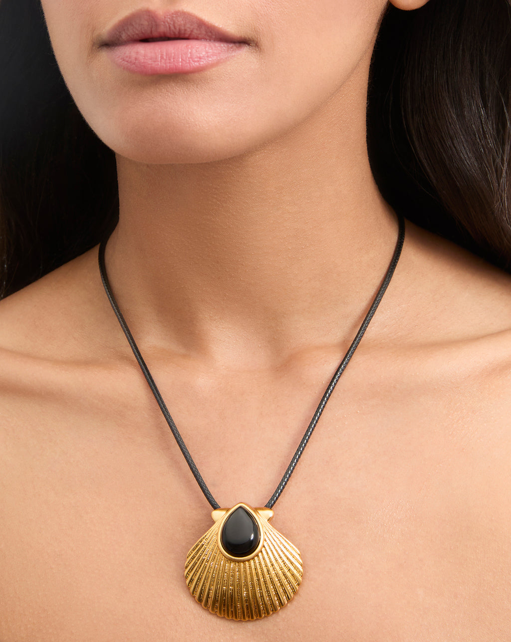 Veronica Beard Shell Cord Necklace
