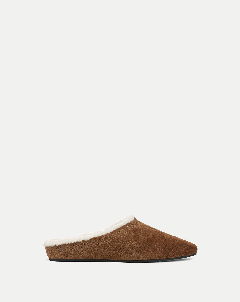 Veronica Beard Narcisa Shearling Mule - Chestnut