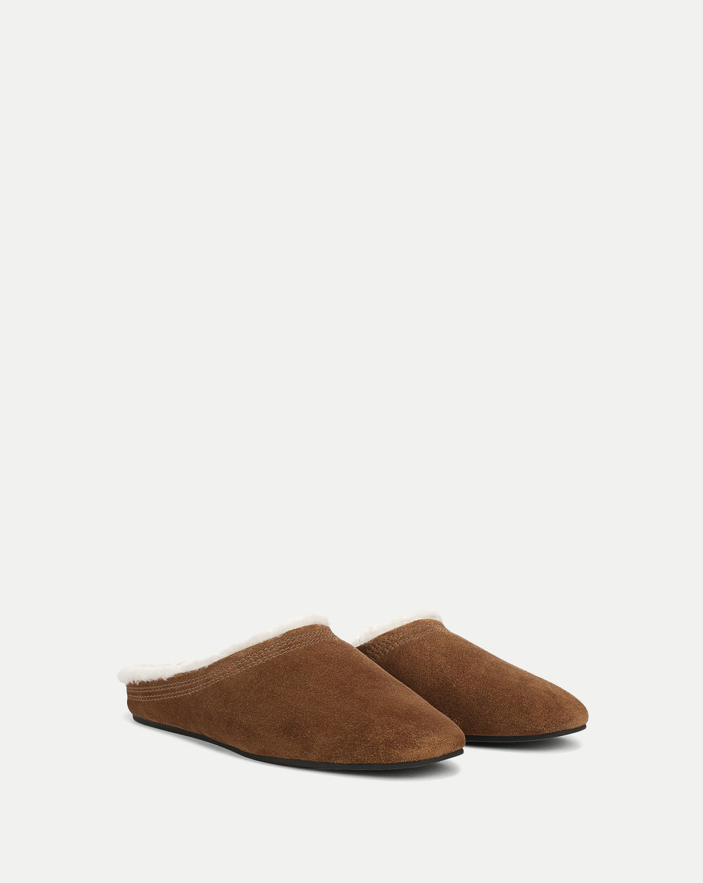 Veronica Beard Narcisa Shearling Mule - Chestnut
