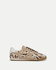 Veronica Beard Natalia Calf Hair Sneaker - Sand/Brown Multi