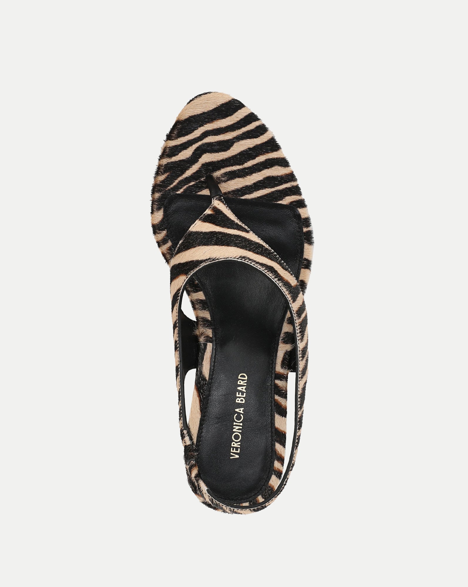 Veronica Beard Zebra print calf hair slingback sandal
