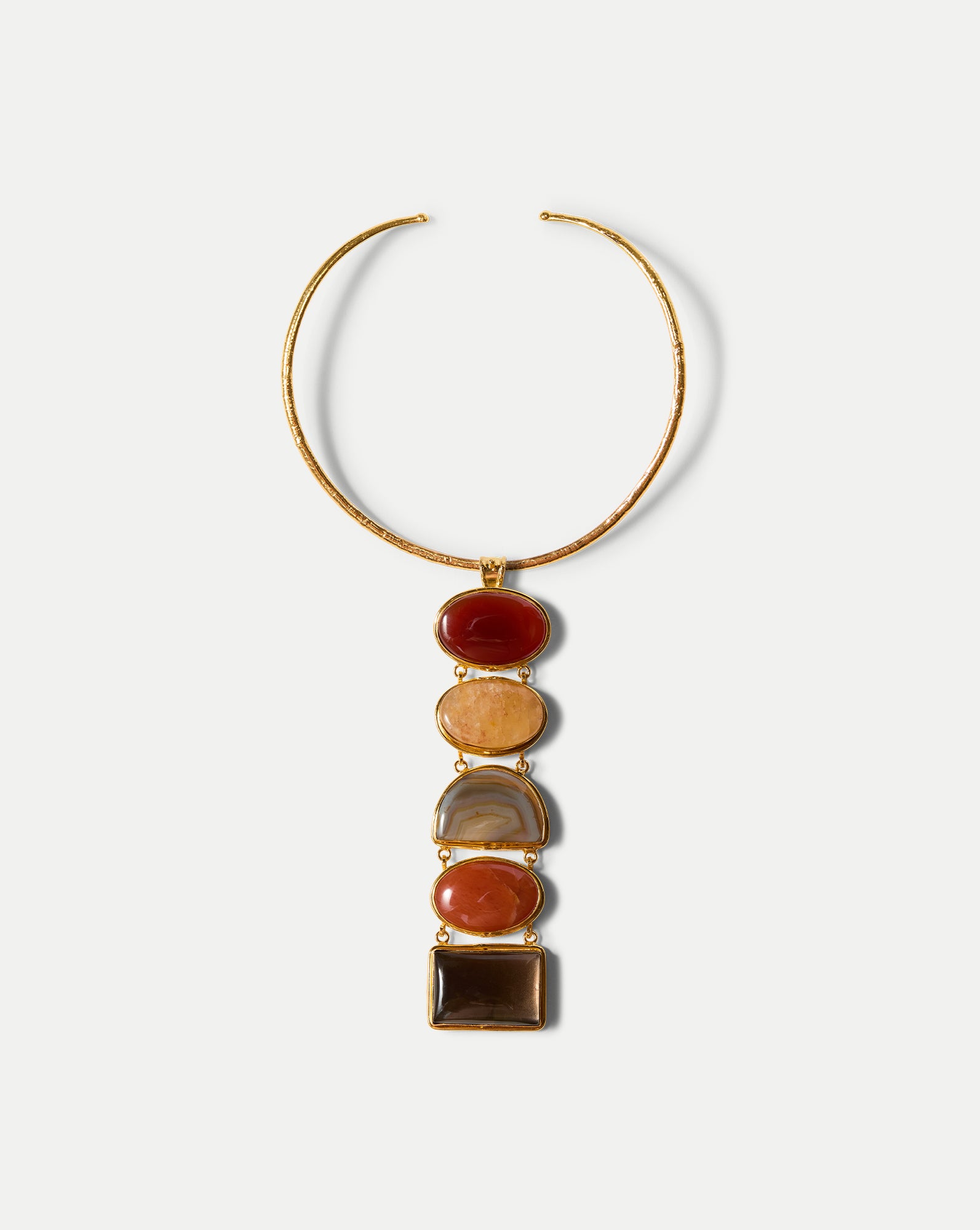 Veronica Beard Torque Semi-Precious Stone Necklace - Multi