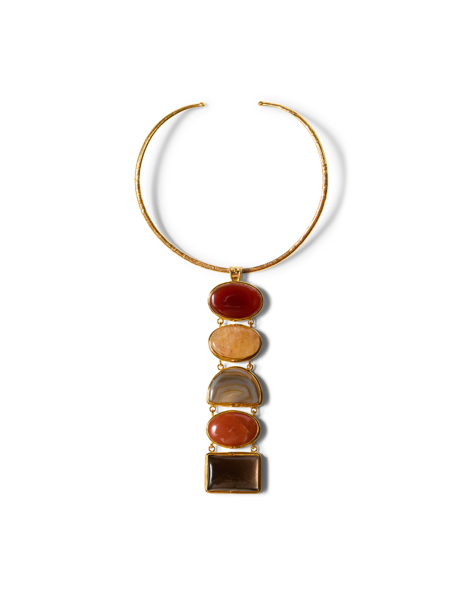 Veronica Beard Torque Semi-Precious Stone Necklace Multi
