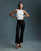 Veronica Beard Carson Kick-Flare Jean - Onyx