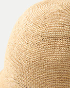 Veronica Beard Teagan Raffia Straw Bucket Hat - Natural