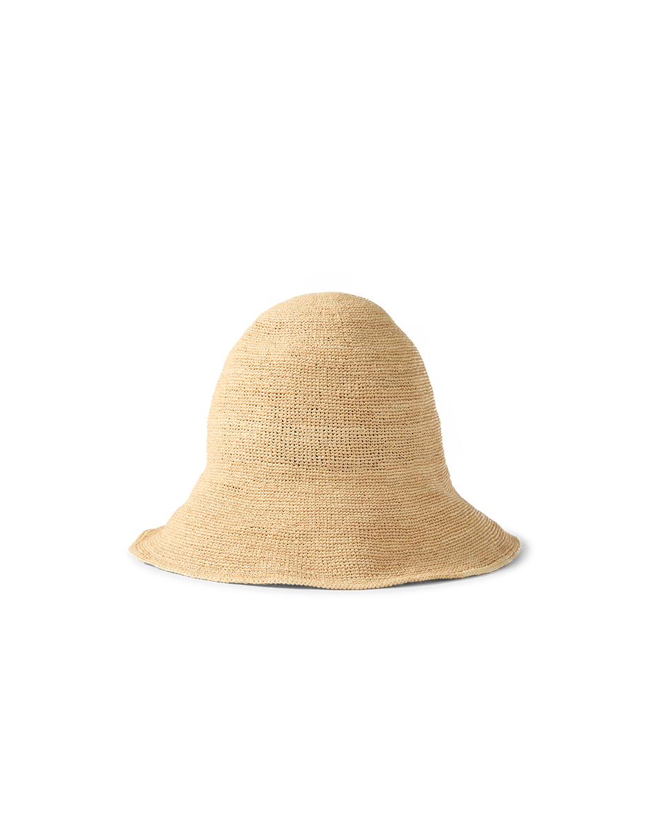 Veronica Beard Teagan Raffia Straw Bucket Hat - Natural