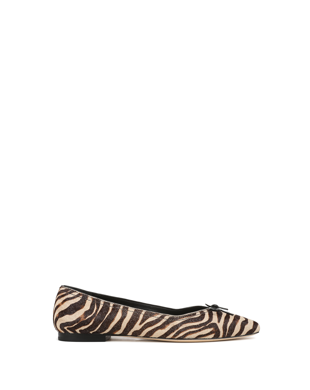 Veronica Beard Brown and beige zebra print ballet flats.