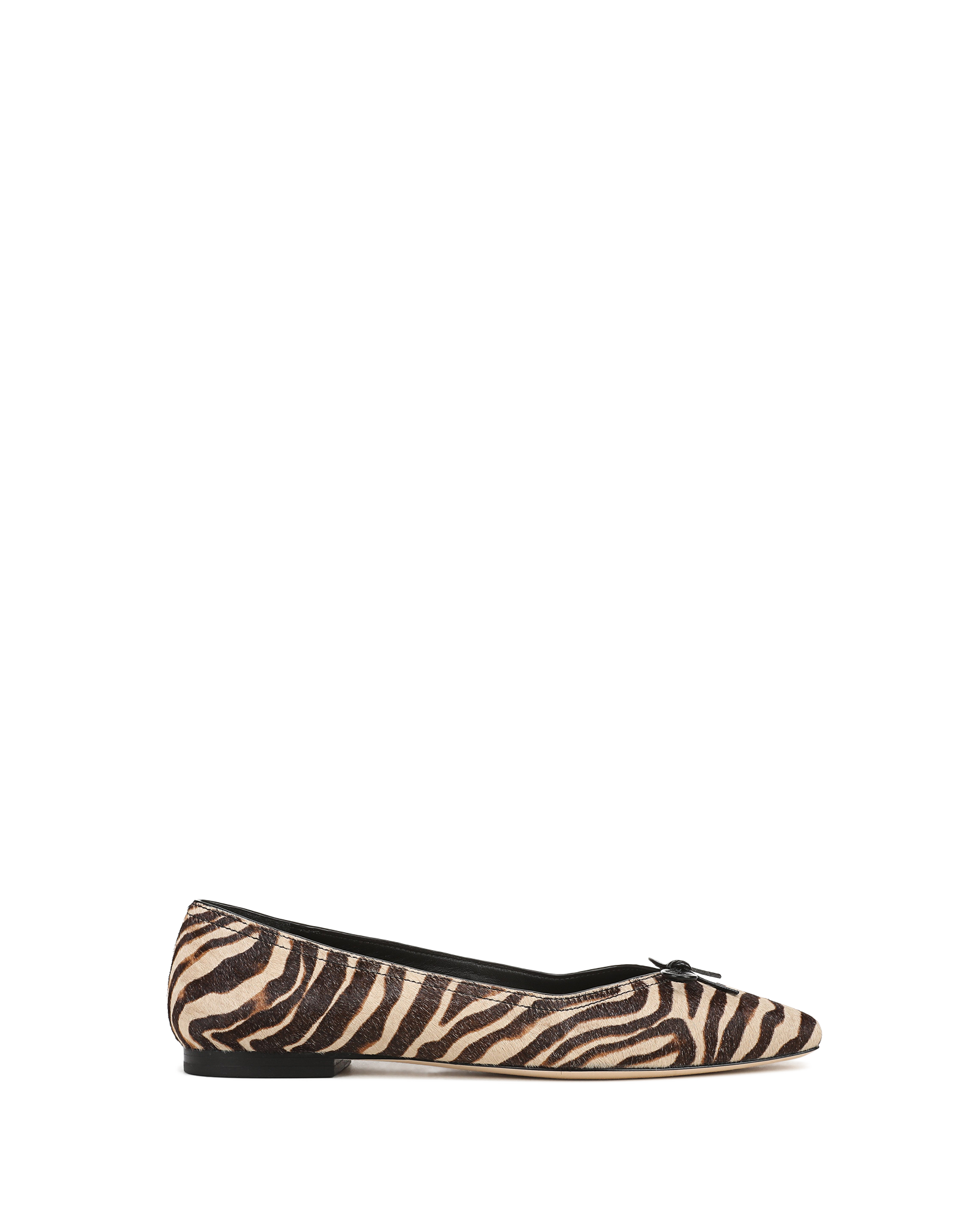 Veronica Beard Brown and beige zebra print ballet flats.
