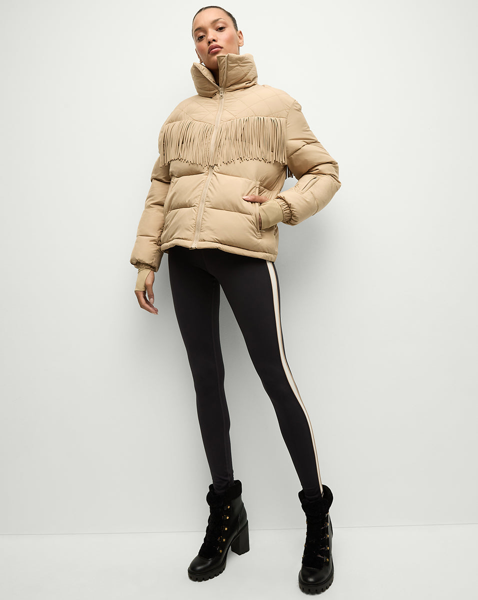Veronica Beard Fairbanks Fox Puffer Jacket - Khaki