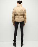 Veronica Beard Fairbanks Fox Puffer Jacket - Khaki