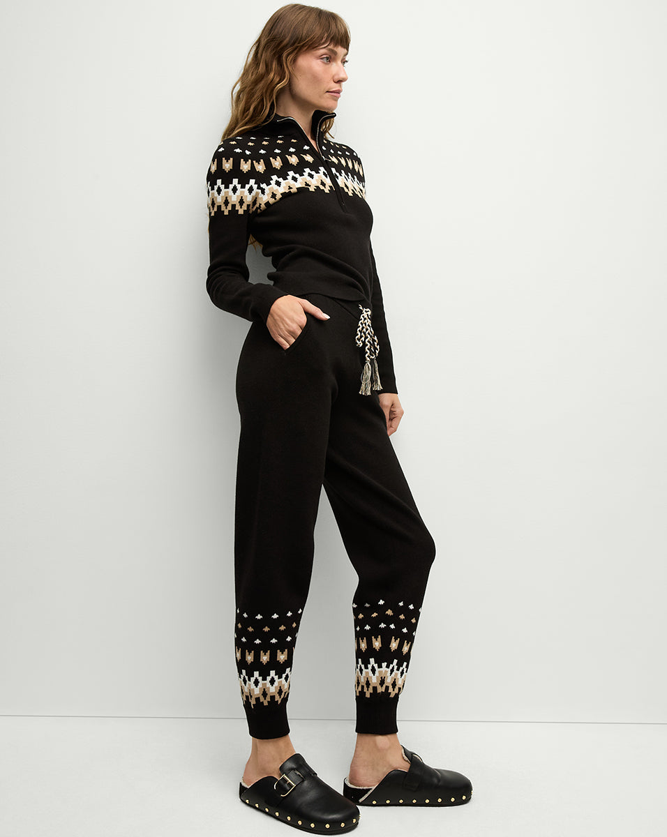 Veronica Beard Fairbanks Blanche Knit Turtleneck - Black