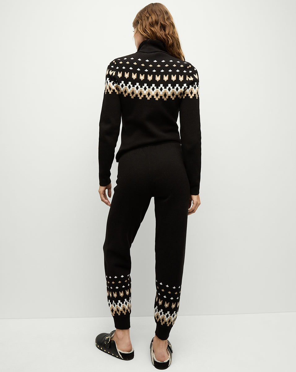 Veronica Beard Fairbanks Blanche Knit Turtleneck - Black