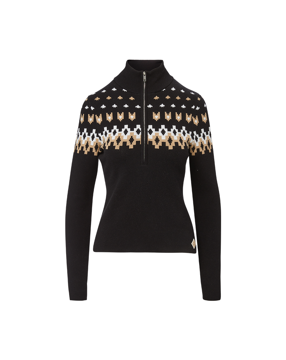 Veronica Beard Fairbanks Blanche Knit Turtleneck Black