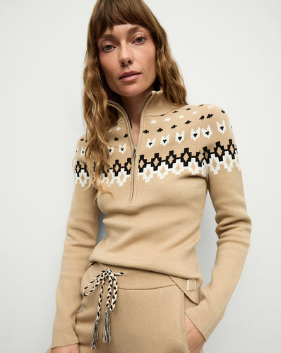 Veronica Beard Fairbanks Blanche Knit Turtleneck - Khaki