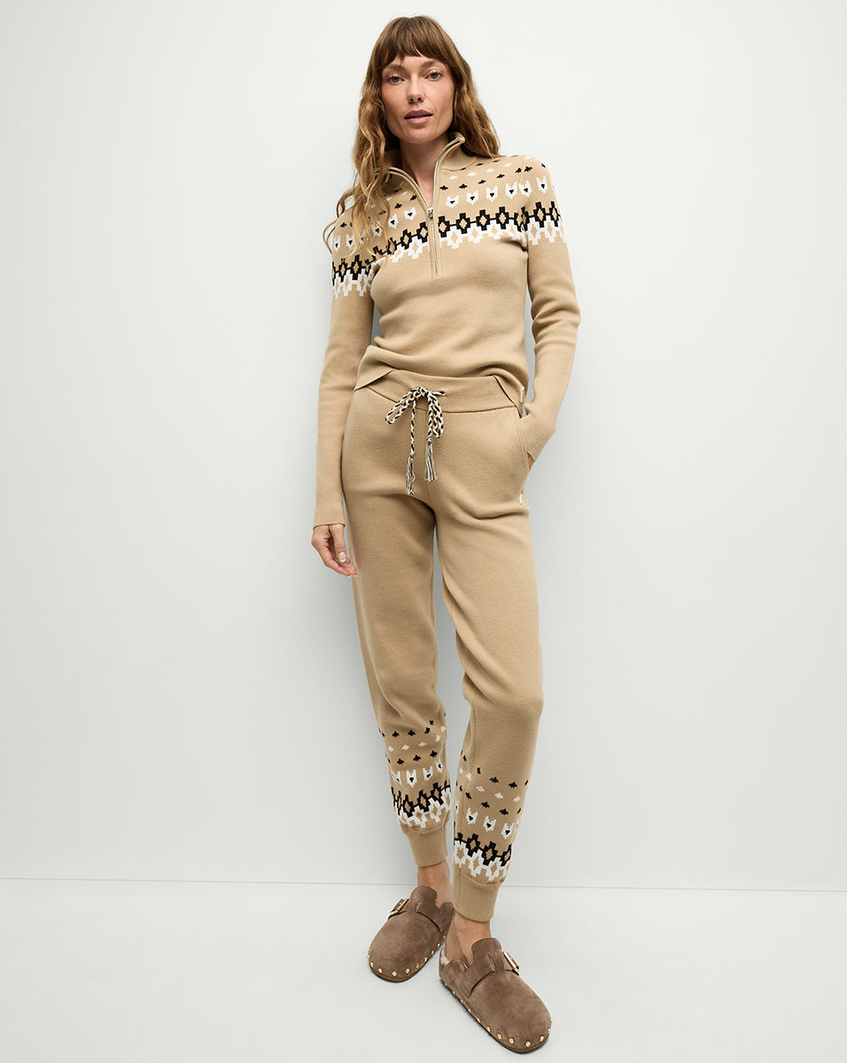 Veronica Beard Fairbanks JoJo Knit Jogger - Khaki
